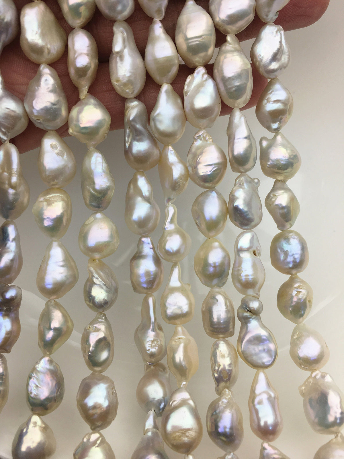 AA+ 10-13mm White Nugget Baroque Shape Freshwater Pearl,ZS-101-2