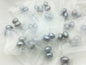 AAA 8.5-9.3mm Gray LONG rice freshwater pearls, tear drop pearl, dangle pearl earrings, white rice pearls, custom hole, LR9-3A-14