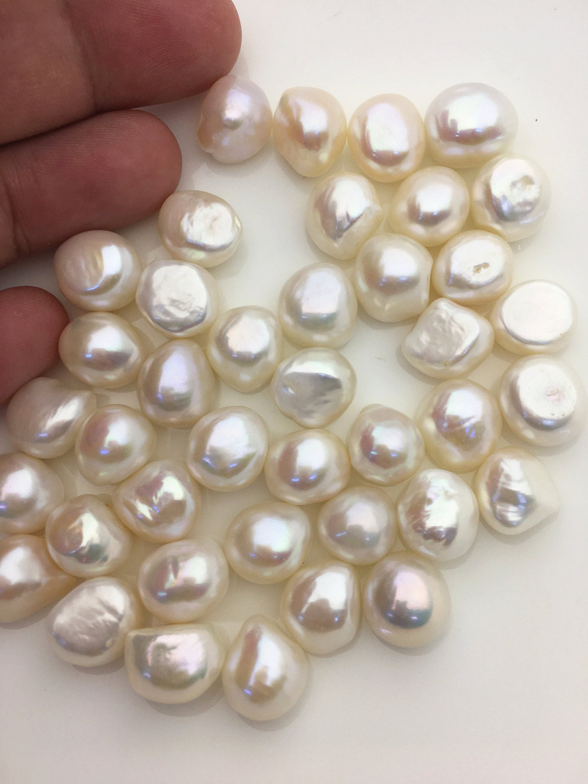20pcs AAA 11.5-12.5mm white nugget freshwater pearls, white baroque pearl, irregular pearl, pearl wholesale supply China, LM12-T3