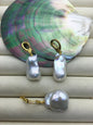 1pc AAA 13-18mm white baroque pearl Gold Feather pendant necklace,S925 Sterling silver pendant,NC1-041-7