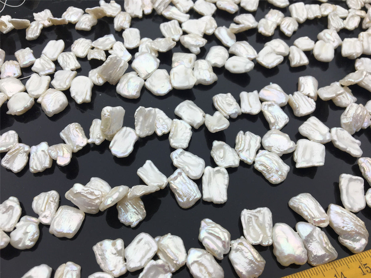 AA+ 8-10x13-17mm White Keshi freshwater Pearls, Very high luster, good quality, wholesale price, baroque pearl, keshi pearl strands, ZS-129-35