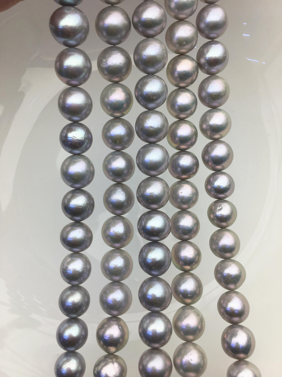 AA+ 10-12mm gray round freshwater pearls, loose pearl beads, round pearl string, pearl necklace DIY jewelry material, RP11-3A-12