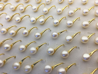 3 pairs white High-heeled pearl dangle earrings,AAA 6-7mm pearl,button round pearl earrings for women,SE3-T16
