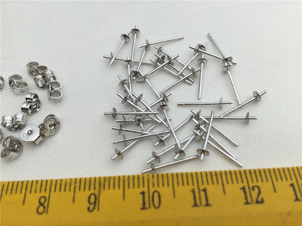 Quality Update! High quality sterling silver stud, s925 sterling silver stud, rose gold, yellow gold stud for earrings, ASL-ER-003