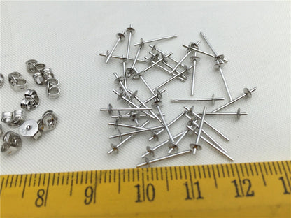 Quality Update! High quality sterling silver stud, s925 sterling silver stud, rose gold, yellow gold stud for earrings, ASL-ER-003