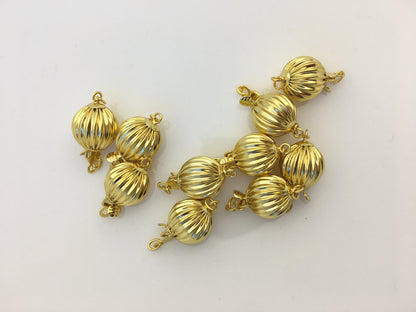 Sterling Silver Corrugated Bead Safety Clasp,Select Size,WHOLESALE,ASL-CL-002
