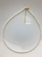 White Rice Freshwater Pearl Necklace — 3–4 mm, with Extender