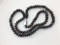 20'' 6-6.5mm deep blue rainbow button round freshwater Pearl necklace,NPN1-064