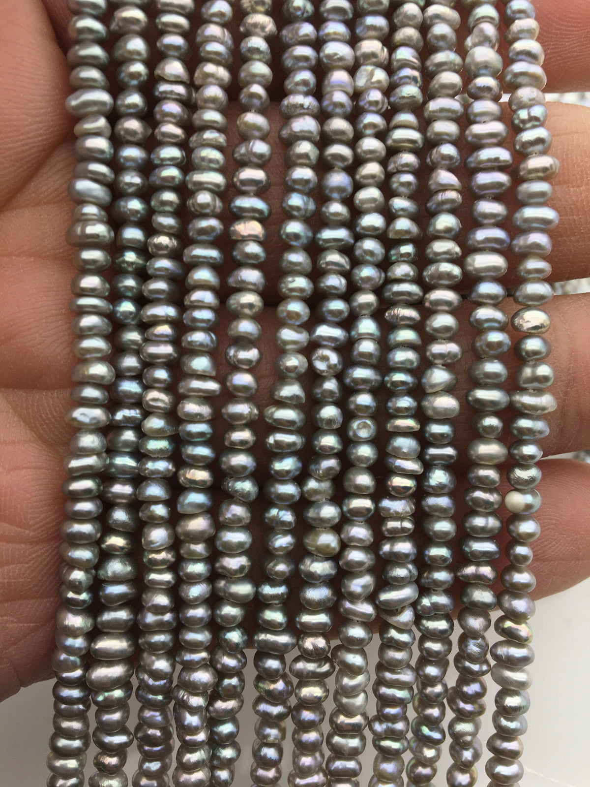 AA 3-3.5mm gray potato freshwater pearls,gray seed pearl,small size pearls bead ,for pearl necklace,CR3-2A-22