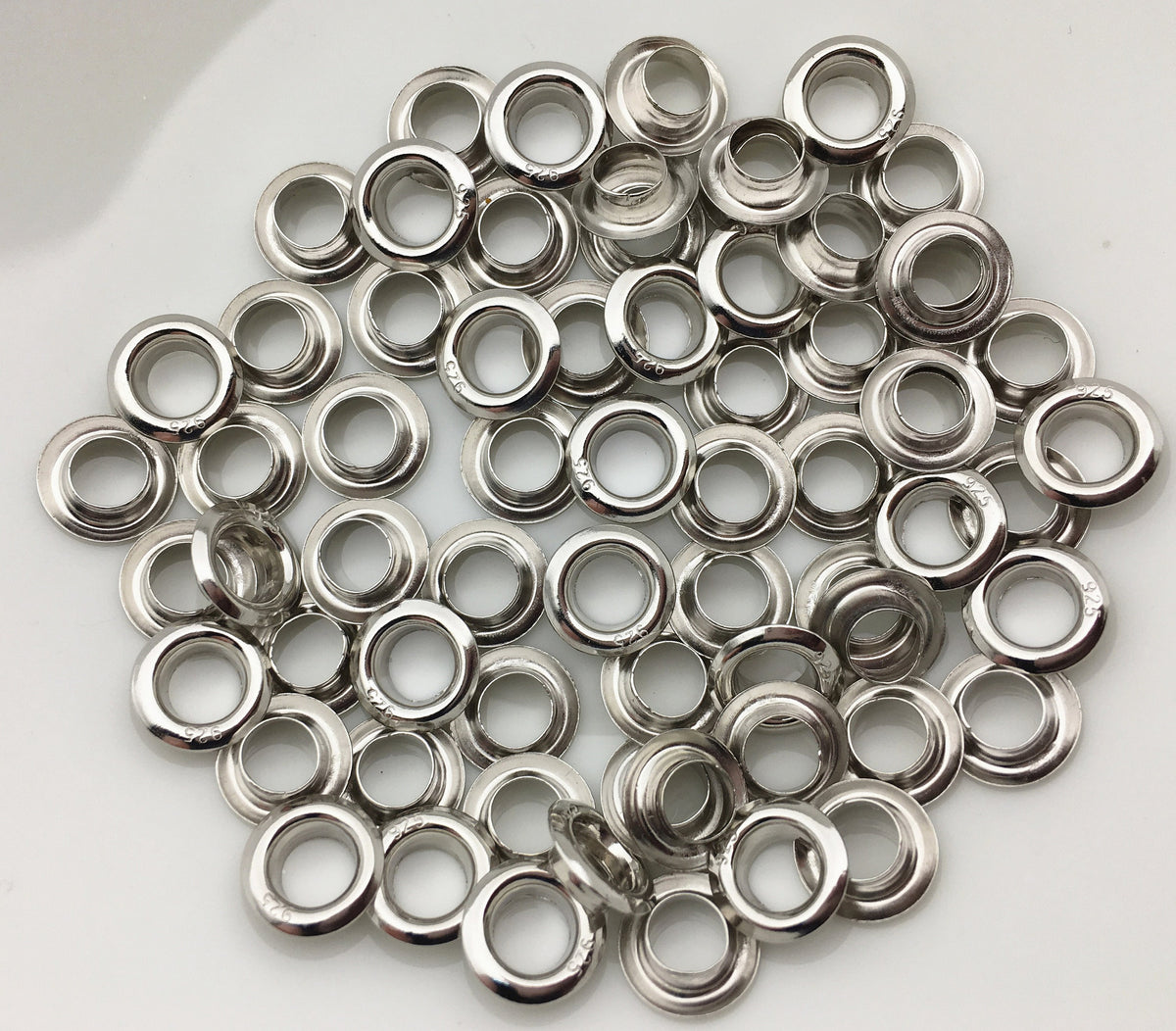 4 pairs S925 Silver White 8mm Big Bead Grommet with 5mm Hole pearl ,for DIY,wholesale,ASL-007-2