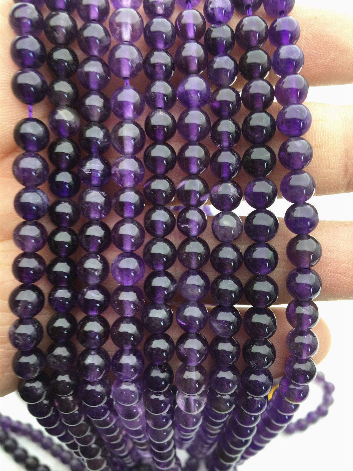 Purple quartz 4mm 7mm 8mm Round Beads 15.5" Full Strand Wholesale Gemstones,G13-OTH-12