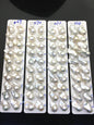 1 pair AAA 14-18x20-28mm White Flame ball Pearl Pairs-0.9mm top half hole-large Baroque freshwater pearl pairs, Fire Ball Pearl, FL15-3A-8-43