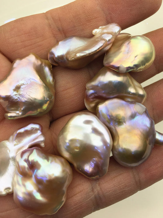 8pcs AAA/AA+ 18-22mm Natural Color Flame ball Pearl - no hole,FL15-T4-1