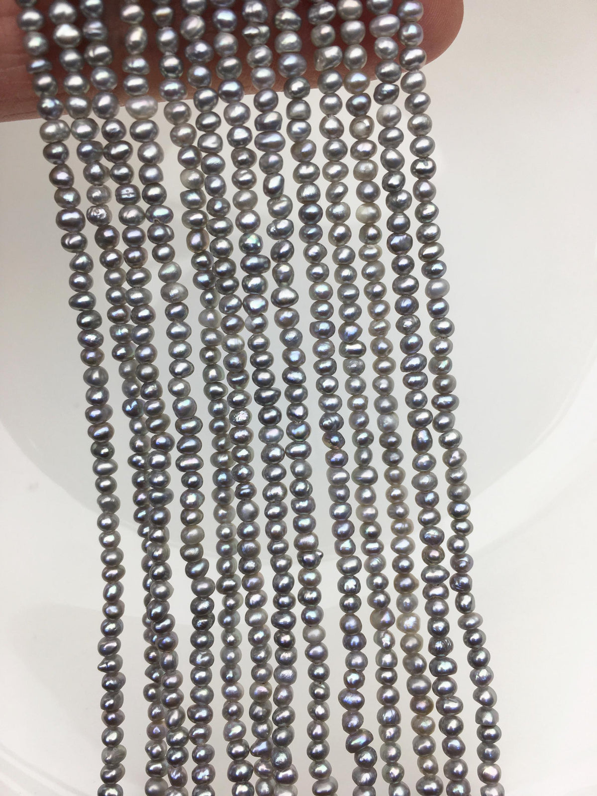 AA 2.5-3mm gray seed potato freshwater pearls,CR2-2A-21