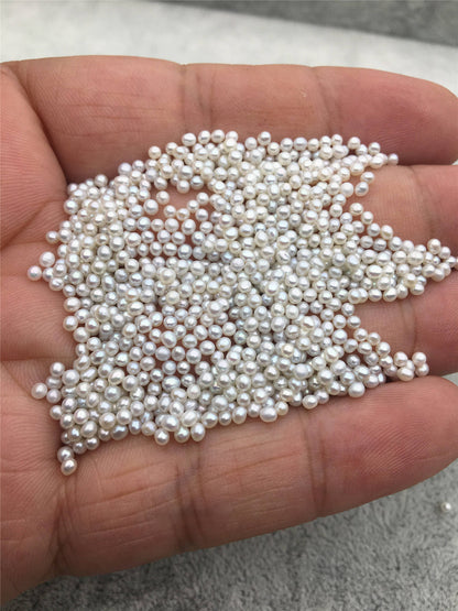 Rare!20pcs AAA 2-2.5mm natural gray near round freshwater seed pearls, 20pcs no hole, diy pearl beads, RP2-3A-15