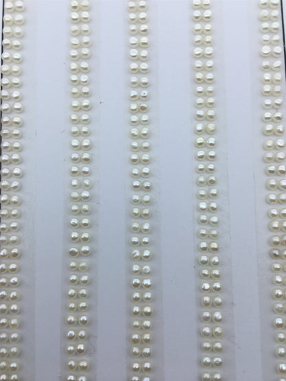 10 pairs AAA 2-2.5mm Seed Button freshwater Pearls,0.8mm half hole,white color pearl for ring,BTN2-4A-1-4