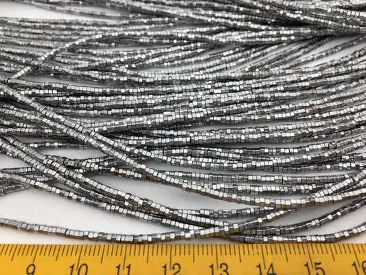 Hematite silver Gray,White Gold,1x2mm Rondelle Beads,AAA, 380 beads,15.5 inches,G50-B12-001