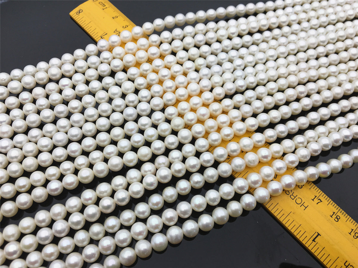 AA+ 7mm white round freshwater pearls,loose pearl beads material,round pearl wholesale china,RP7-2AY-WBa-1