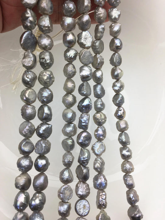 AA 7-9mm gray thorn freshwater pearl,LM7-T5