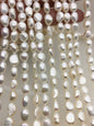 AAA 7.4-8.2mm white nugget freshwater pearls,white cultured freshwater baroque pearl bead string,LM8-3A-11