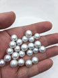 10pcs AAA 10-11mm white round freshwater pearls,0.9mm half hole,RP10-3A-1