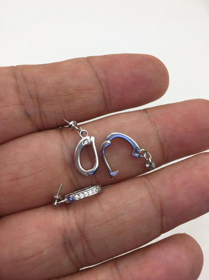2pcs 6.5*13mm Cz zircon S925 sterling silver pendant hook, for pendant,for DIY,wholesale,ASL-P-020