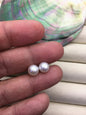 AAA 9-9.5mm White Round Fresh Water pearl stud earrings, Bridal Earrings-Wedding Jewelry-Bridal jewelry-Birthday gift, SE3-090