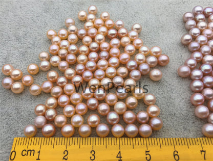 AAA 5-5.5mm pink peach purple round freshwater pearls, white freshwater round loose pearl wholesale, tiny pearl supply, RP5-3AY-GJ-2