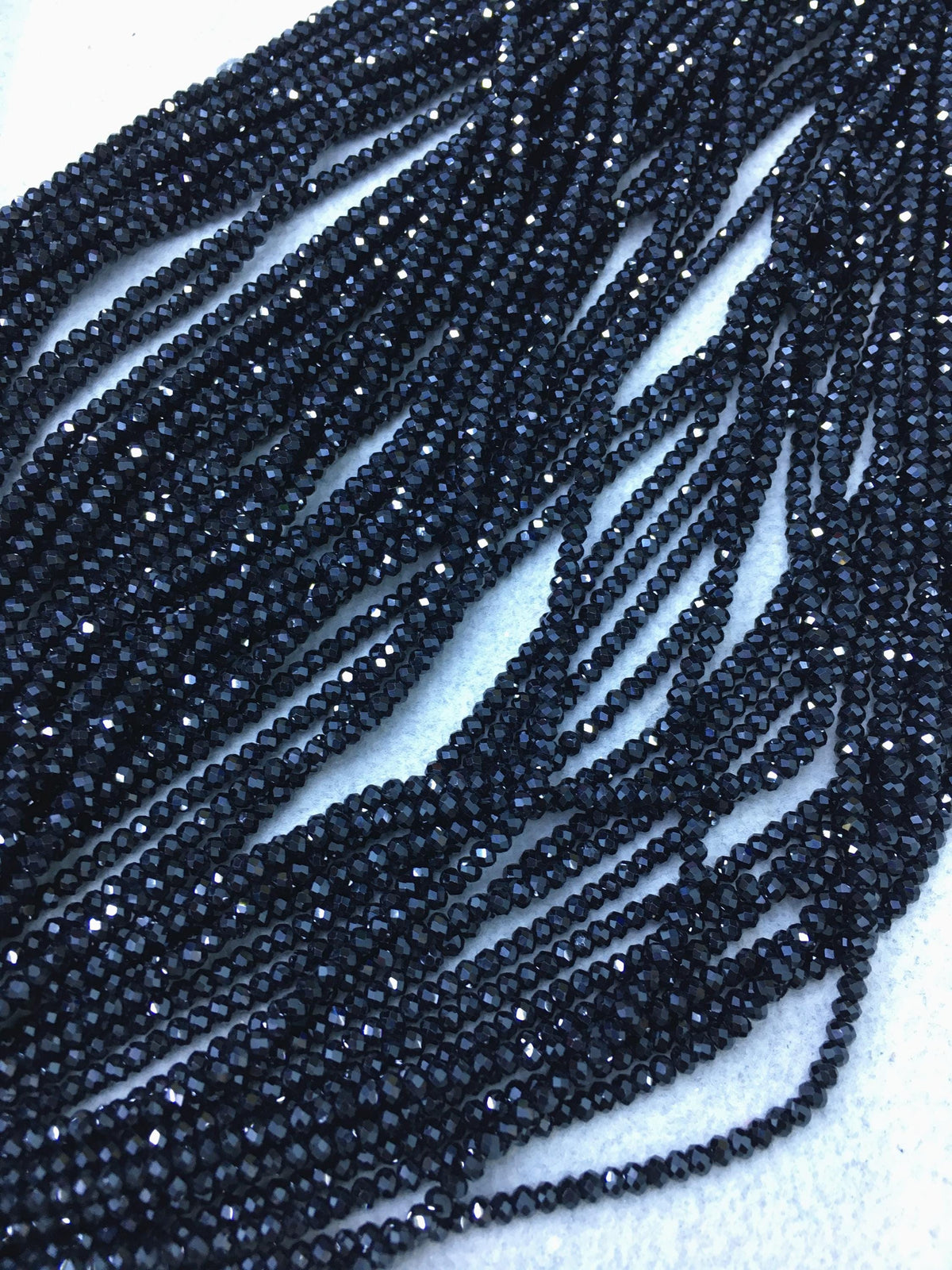 AAA 3x2.2mm Black Spinel Faceted beads,15.5 inch,one strand,Semi Precious stone,black spinel beads,SP-R3-002