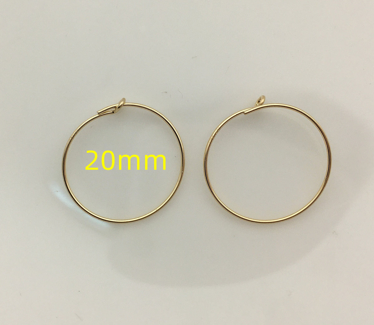 1 pair 0.76x20mm 14k goldfilled ear hook with loop,hooks findings , DIY earrings jewelry,AGF-ER-005