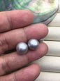 1 pair AAA 11-12mm gray round edison pearl stud earrings,S925 Sterling Silver stud earrings,SE3-T9-63
